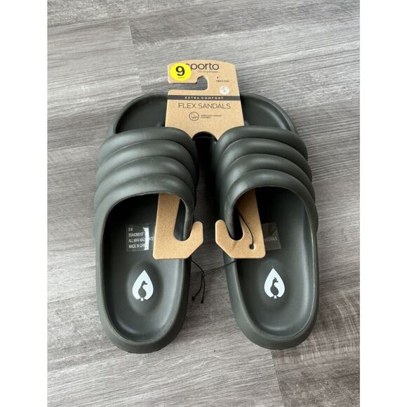 Sporto Men’s Green Slides Comfort Sandals Size 9 NWT Cushion - Picture 2 of 5
